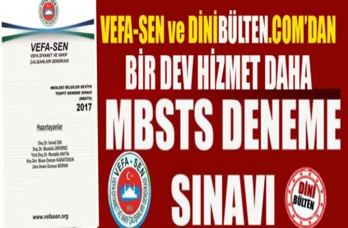 VEFA-SEN'den MBSTS Deneme Sınavı