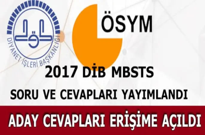 MBSTS Cevap Kağıtları erişime açıldı