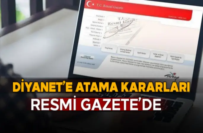 Diyanet’e Atama Kararları Resmî Gazete’de