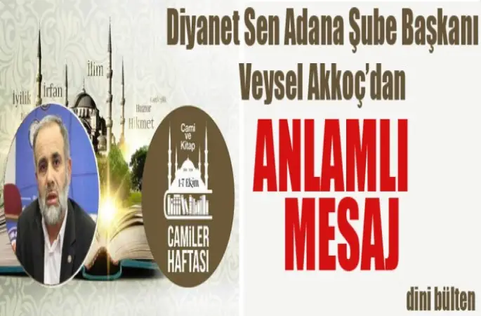 Başkan Akkoç'tan Cami ve Din Görevlileri Haftasında Anlamlı Mesaj