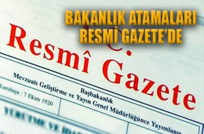 Atama kararları Resmi Gazete'de