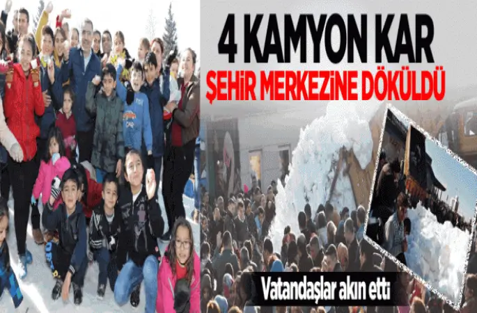 Kar yağmayan Adana'ya Yüreğir belediyesi kar getirdi!