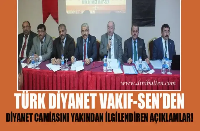 Türk Diyanet Vakıf Sen'den,Diyanet Çalışanlarını İlgilendiren Açıklamalar!