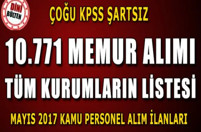 Tüm Memur Alımı Listesi