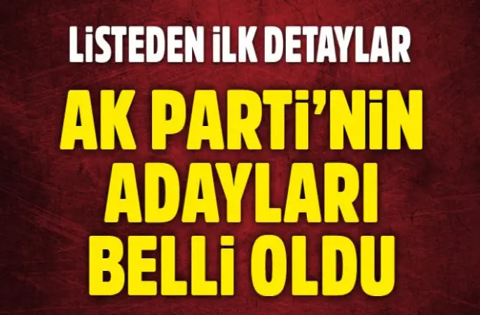 AK Parti milletvekili adayları belli oldu