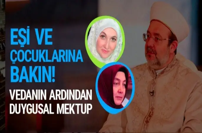 Görmez'in eşi ve çocukları