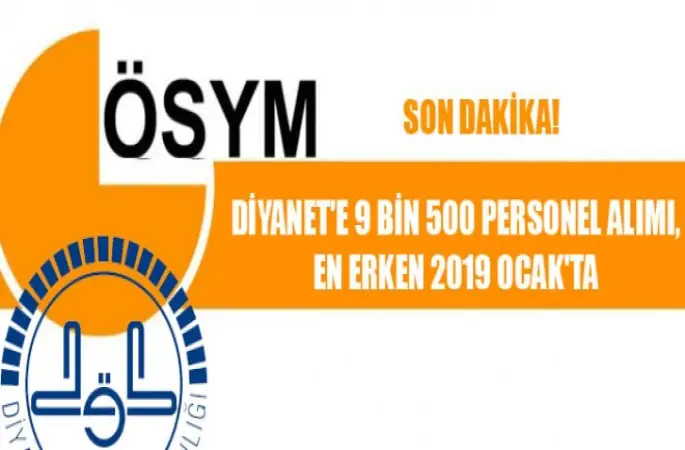 Diyanet'e personel alımı, 2019 Ocak'ta