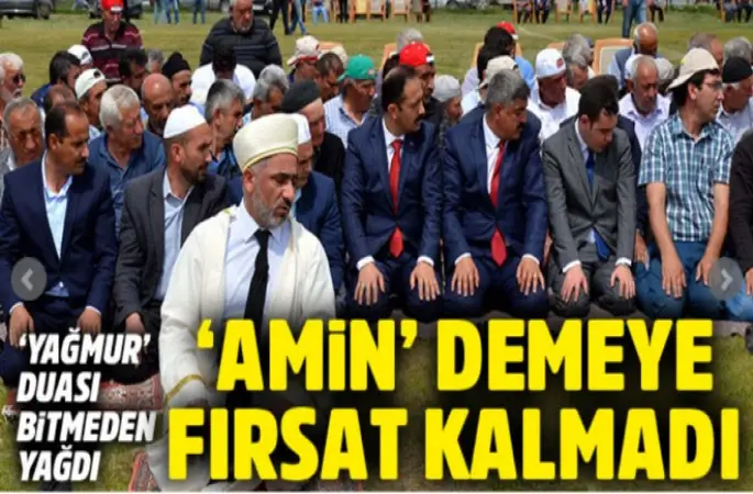 Yağmur Duası Yapılırken Yağış Başladı