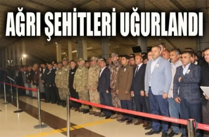 Ağrı şehitleri memleketlerine uğurlandı