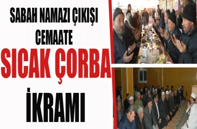 Bozyazı'da Sabah Namazı Çıkışı Cemaate Sıcak Çorba