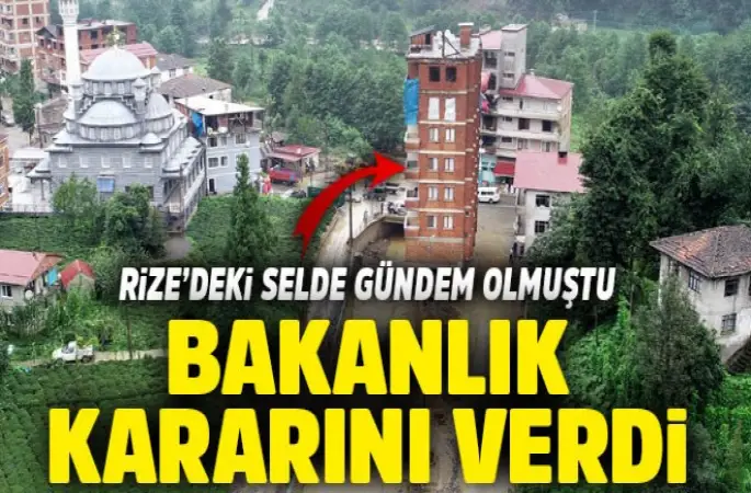 Bakanlık Rize'deki bina için yıkım kararı verdi