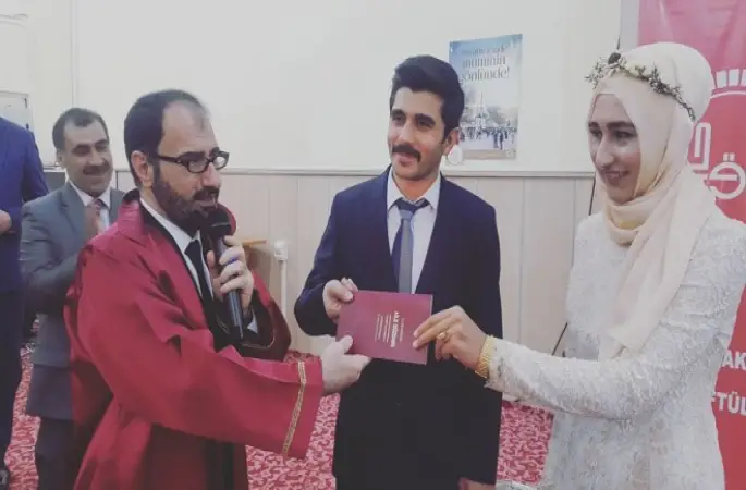 Nizip Müftüsü Osman Şekerci, İlk Resmi Nikahı Kıydı