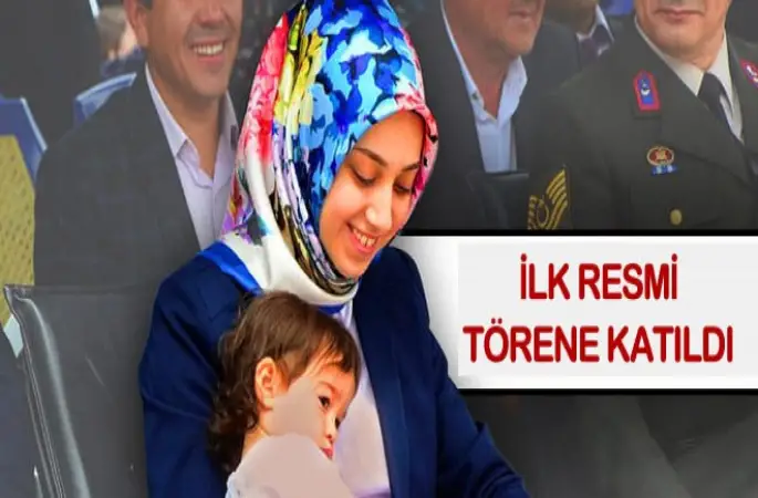 İlk başörtülü kaymakam Kısa'nın, ilk resmi törene katıldı