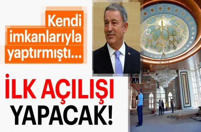 Hulusi Akar, yaptırdığı cami ile adını taşıyan bulvarı bakan olarak açacak