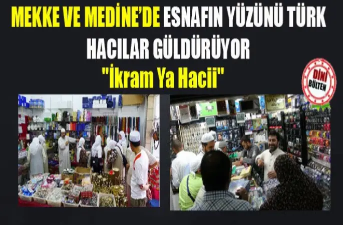 Medine ve Mekke'de Türk Hacıları Alışverişte