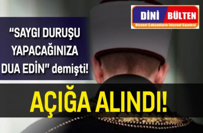 Pazar Duası Okuyan İmam Açığa Alındı