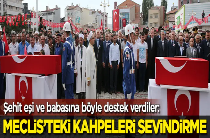 Şehit eşi ve babasına böyle destek verdiler
