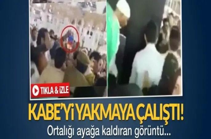 Kabe'yi yakmaya çalıştı!