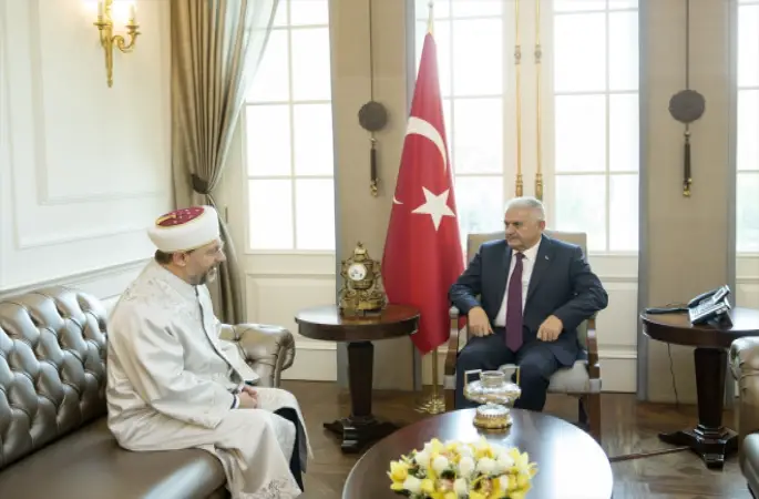 Başbakan Yıldırım, Diyanet İşleri Başkan'ını kabul etti