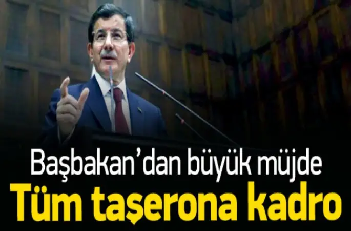 Davutoğludan, taşeron işçilerine müjde