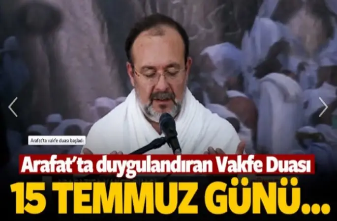 Diyanet İşleri Başkanı Mehmet Görmezin Vakfe Duası