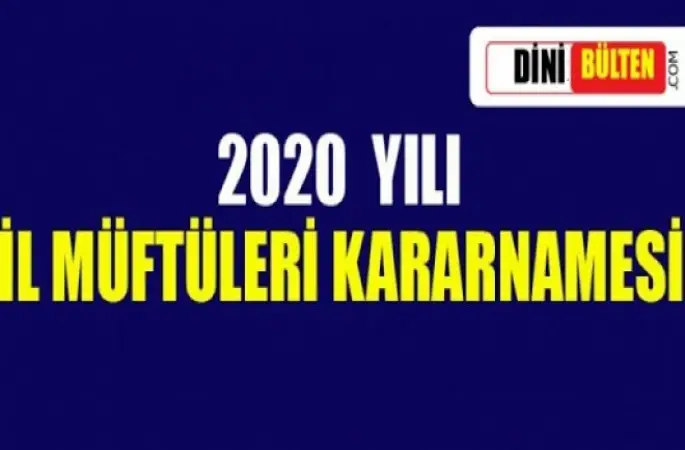 İl Müftüleri Kararnamesi Yayımlandı