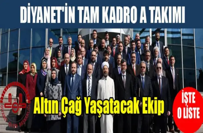Diyanet'in Tam Kadro A Takımı