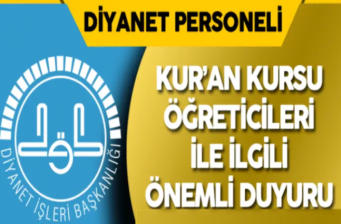 Kur’an Kursu Öğreticisi ve İmam-Hatip Alımı Tercih Duyurusu