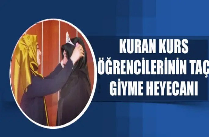 Batman’da Kuran Kurs Öğrencilerinin Taç Giyme Heyecanı