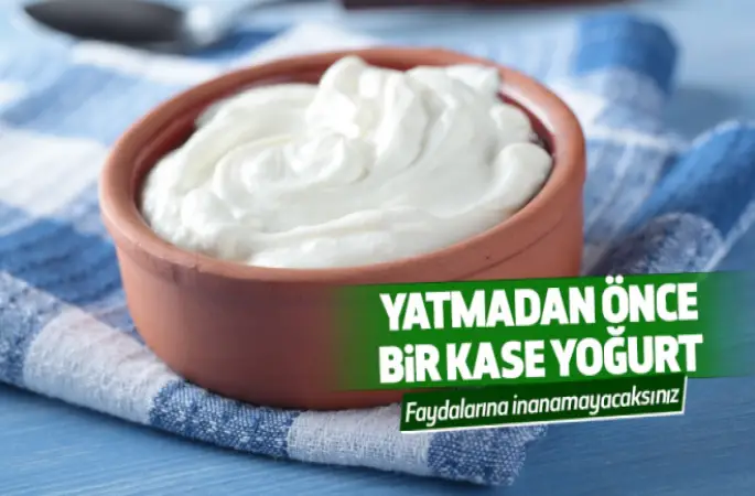 Yatmadan önce Yoğurt Yemek