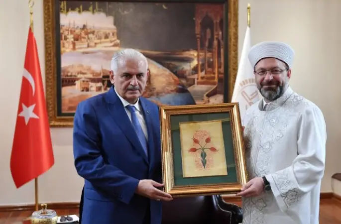 Başbakan Yıldırım’dan Diyanet’e veda ziyareti