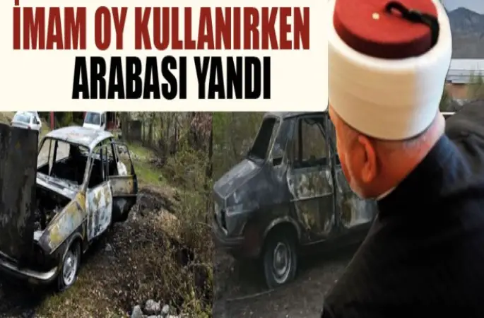 İmam Ahmet Çırık'ın Araçı Kül oldu