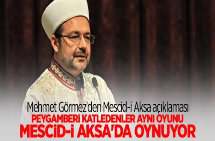 Görmez'den Mescid-i Aksa açıklaması