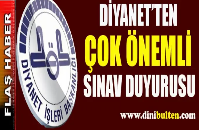 Diyanet'ten Sınav ilanı