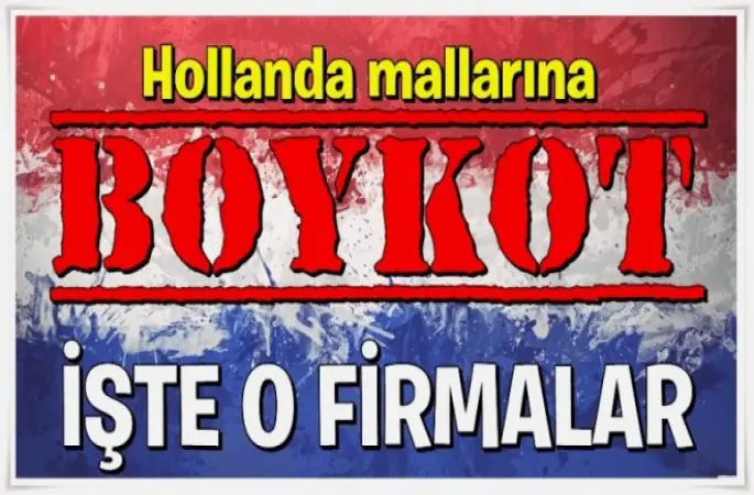 Boykot Edilecek Hollanda Şirketleri Listesi
