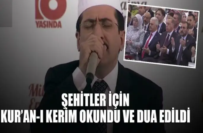 Şehitler için Kur'an okundu