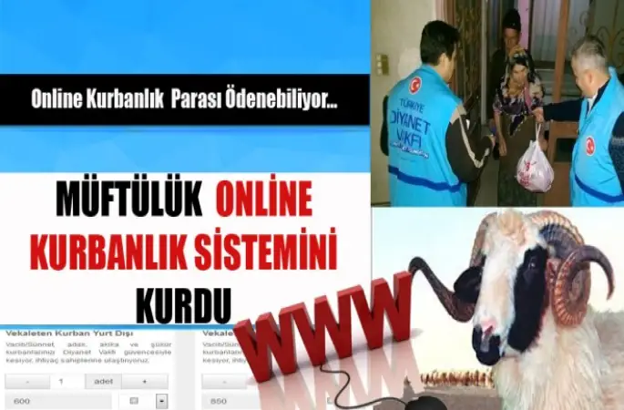 Müftülük Online Kurbanlık Sistemi Kurdu
