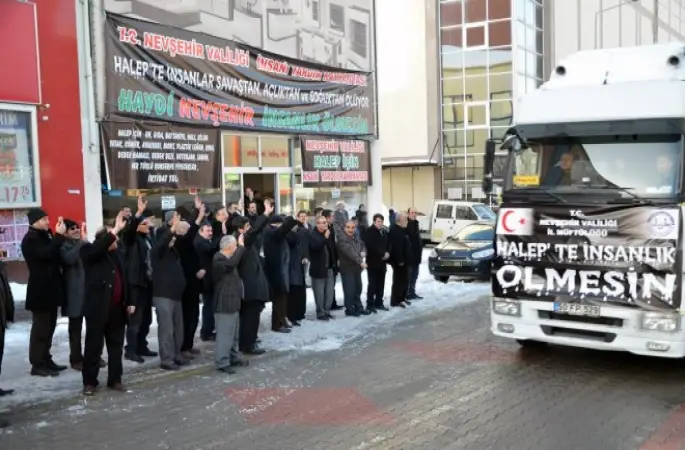 Nevşehir'de Halep'e Yardımlar Devam Ediyor