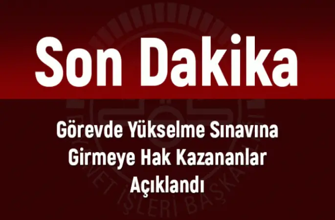 Diyanet Görevde Yukselme Sınava girmeye hak kazananlar belli