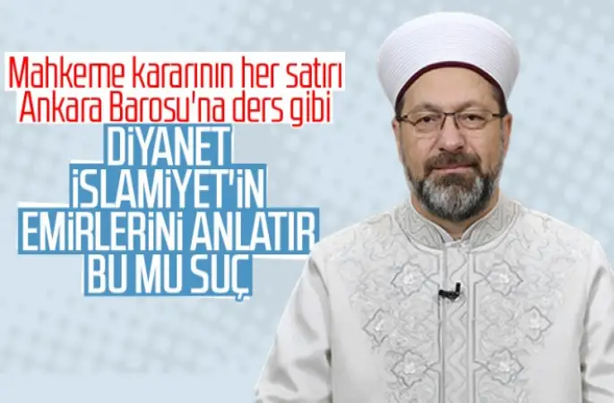 Ankara Barosu'nun Erbaş'a açtığı dava sonuçlandı