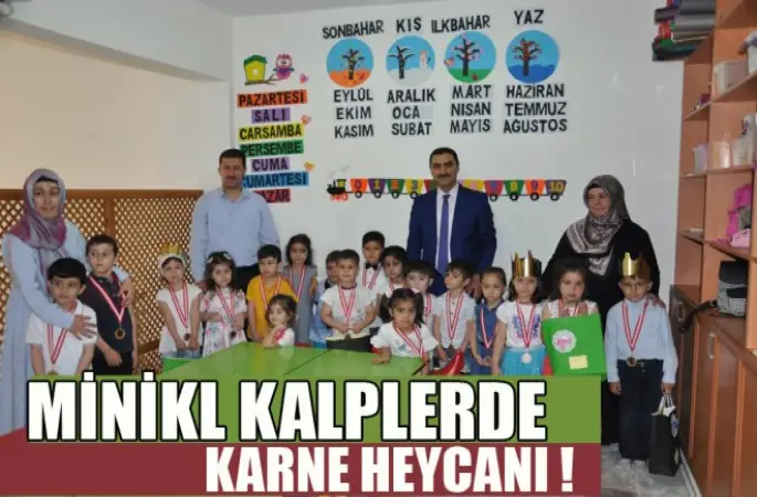 İslahiye'de  4-6 yaş Kur'an Kurslarında Karne Heyecanı
