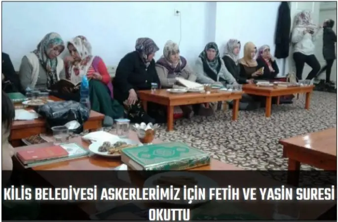 Türkiyeli ve Suriyeli kadınlar askerlerimiz için Fetih suresi okuyor