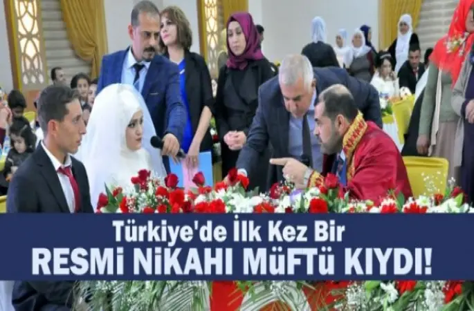 İlk müftü nikahı Diyarbakır'da kıyıldı