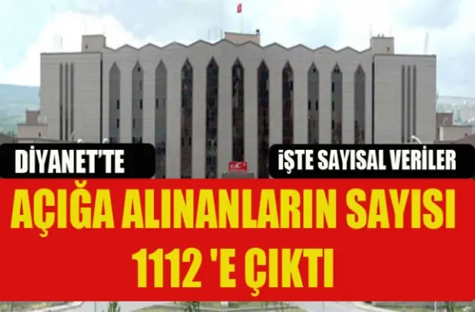 Diyanet'te, Açığa Alınanların Sayısı 1112 'e çıktı