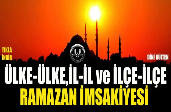 2016 Ramazan İmsakiyesi