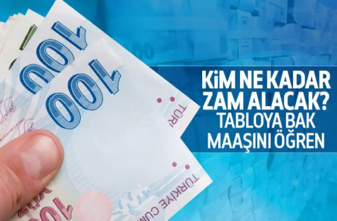 Kim ne kadar zam alacak?