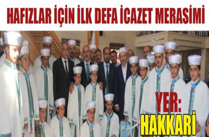 52 Kur'an Bülbülü Hakkari’de İcazet Aldı