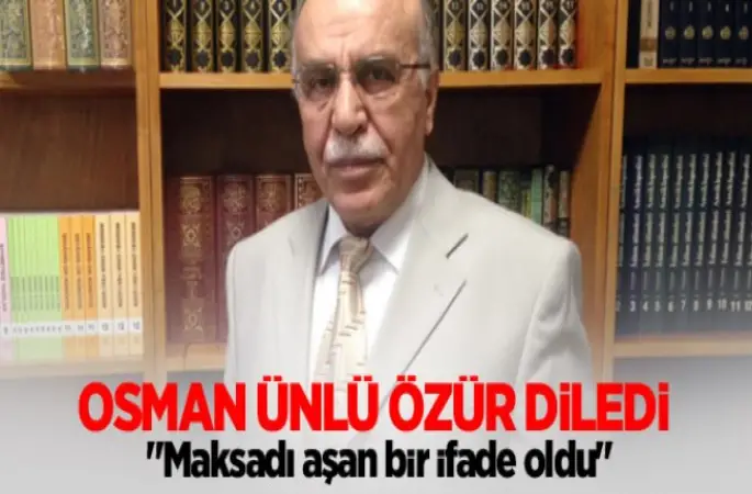 İlahiyatçı Yazar Osman Ünlü ,Özür Diledi