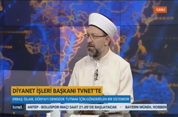 Erbaş, TVNET’in canlı yayın konuğu oldu