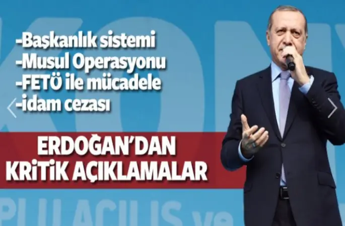 Cumhurbaşkanı Erdoğan,Konya'da halka hitap etti.